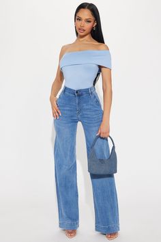 Margot Stretch Trouser Jeans - Acid Wash Blue | Fashion Nova, Jeans | Fashion Nova Fashion Nova Jeans High Waist, Fashion Top Outfits, Trouser Pocket, Jeans High Waist, Jeans Fashion, Fashion Nova Jeans, Fashion Top, Active Wear Outfits, Matching Dresses