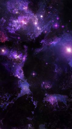 an image of some purple and blue stars in the sky