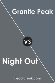 the words granite peak and night out are in black and white, against a gray background