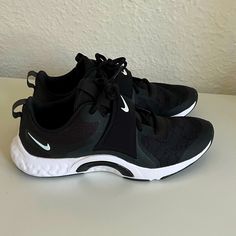 Nike Walking Shoes, Worn Only Once, Brand New Still, Shoe Runs A Bit Small, Says 8.5, But It’s Really Meant For 8. Very Comfortable, And Feels Like Walking On Cushions. Nike Walking Shoes Women, Nike Walking Shoes, Walking Shoes Women, Shoes Color, Shoes Nike, Walking Shoes, Shoes Women, Walk On, Black Nikes