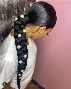 Latest Braids Hairstyles, Latest Braids, Pony Hairstyle, Salon Hairstyles, Sleek Braided Ponytail, Pretty Ponytails, Ponytail Braid, Black Hair Updo Hairstyles, Braid Ponytail