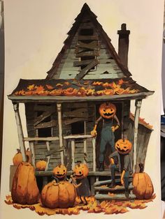 ArtStation - Halloween thingies 2019, Edward Delandre Edward Delandre, Halloween Art Ideas, Haunted House Drawing, Creepy Pics, Location Design, Scary Drawings, Art Night, Halloween Artwork, Characters Design