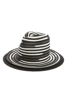 A wide brim offers enhanced protection from the sun in this stylish woven fedora fashioned with an interior fabric sweatband. Interior sweatband Hemp/cotton Dry clean Imported Modern Panama Hat With Short Brim For Spring, Modern Fedora Panama Hat For Spring, Modern Spring Hats With Curved Brim, Modern Curved Brim Hats For Spring, Modern Spring Hat With Curved Brim, Modern Spring Brimmed Hat, Modern Flat Brim Summer Hat, Modern Wide Brim Hat For Spring, Modern Summer Hat With Curved Brim