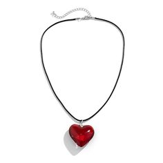 PRICES MAY VARY. Love Heart Necklace:This is a simple heart shape but stylish design, with delicate attractive transparent gemstone pendant that is a beautiful piece that is easy to wear every day. Heart Charm Size:2.5*2.5 cm/0.98*0.98 inch; Link Chian Length:50+5cm/ 19.6+1.96 inch; Weight:about 8g/piece. Material:made of coloured glaze glass and stainless steel chain.With environmental and friendly material,hypoallergenic, cadmium, lead and nickel free. The simple and trendy love heart necklace Chunky Heart Necklace, Heart Necklace Red, Jelly Hearts, Red Heart Necklace, Necklace Y2k, Heart Shaped Pendant Necklace, Halloween 2024, Charm Pendant Necklace, Heart Shape Pendant