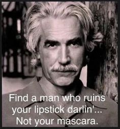 a man with a moustache on his face and the caption reads, find a man who runs your lipstick darin not your mascara