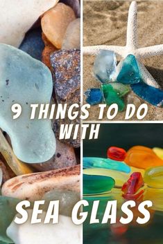 Art Ideas With Sea Shells, Sea Glass Storage Ideas, Making Sea Glass Diy, Displaying Sea Glass Ideas, Beach Glass Suncatcher, River Glass Ideas, Diy Glass Jewelry, Beach Glass Projects Ideas, Seaglass Projects Diy