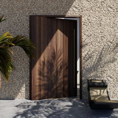 Our most popular front door design, now available as a pivot door. Dramatic and refined in its simplicity, the True Plank Door is a minimalist’s dream. Pictured with Door Matched Wood Jamb. Custom Exterior Doors, Plank Door, House Front Door Design, Modern Sliding Barn Door, Modern Entry Door, Modern Exterior Doors, Custom Barn Doors, Pivot Door, Modern Sliding Doors