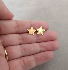 Small star studs, Gold Stud Earrings, Gold Earrings, #goldstudearrings #goldearrings #studearrings #goldstuds #goldpostearrings #earrings #smallgoldearrings #tinyearrings #smallearrings #starearrings #starstudearrings #tinystarearrings #starstudsgold Gold Star Earrings For Anniversary, Gold Star-shaped Dainty Earrings, Gold Star-shaped Minimalist Earrings, Minimalist Gold Star Earrings, Dainty Gold Star Earrings, Gold Star Earrings As Gift, Gold Star Earrings For Gift, Gold Earrings Stud, Bridesmaid Earrings Gold