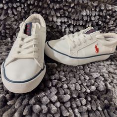 Polo By Ralph Lauren Size 12c White Sneakers. Euc. Well Taken Care Of. Basically Brand New. No Stains, Rips, Or Tears. Sporty White Canvas Shoes With Elastic Laces, White Non-slip Lace-up Canvas Shoes, White Non-slip Canvas Shoes For School, White Canvas Shoes With Round Toe For School, White Sporty Non-slip Canvas Shoes, White Non-slip Sporty Canvas Shoes, Sporty White Non-slip Canvas Shoes, White Slip-on Canvas Shoes For School, White Canvas Shoes With Rubber Sole For School