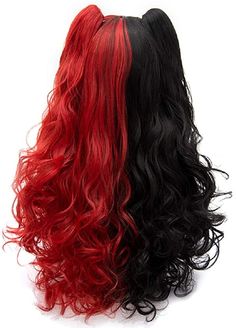 Vampire Hair Styles, Vampire Wig, Vampire Hairstyles, Vampire Hair, Red Hair Looks, Red Hair Inspiration, Split Dyed Hair, Korean Hair Color, Dip Dye Hair