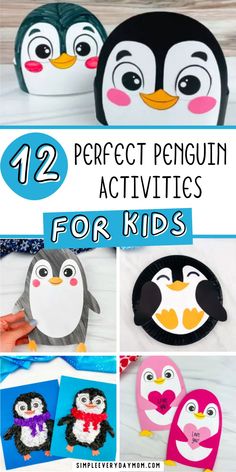 penguin crafts for kids to make with paper plates and other items that are also in the shape