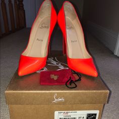 Excellent Condition Worn Twice Louboutin Shoes, Christian Louboutin Shoes, Shoes Women Heels, Limited Time, Christian Louboutin, Shoes Heels, Limited Edition, Size 7, Women Shoes