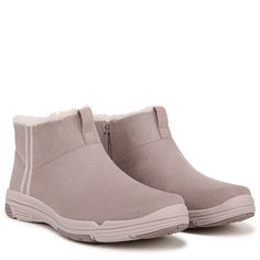 Cozy meets sporty in these warm and weatherproof boots for women. Beige Cushioned Winter Boots, Casual Beige Boots For Cold Weather, Beige Winter Boots For Outdoor Activities, Sporty Ankle-high Winter Boots, Taupe Round Toe Winter Boots, Sporty Winter Boots For Walking, Sporty Winter Boots With Cushioned Footbed, Sporty Winter Waterproof Boots With Cushioned Footbed, Sporty Waterproof Ankle Boots For Winter