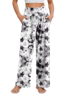 PRICES MAY VARY. Comfy Flowy Pants: Pajama pants, lounge pants, casual pants, palazzo pants, yoga pants, wide leg pants, cozy yoga pants, high waisted and stretchy sweatpants for a comfy look. You can get a lot of use from it The Yoga Pants: Elasticized high-rise waistband for a flexible fit, solid color design. Deep pockets on the side hold your essentials. The cut and fabric of these pants combine for a beautiful, fun and elegant look, and they shine when worn for movement arts Occasions: You Non-stretch Wide Leg Harem Pants For Leisure, Non-stretch Harem Pants With Elastic Waistband For Leisure, Wide-leg Lounge Yoga Pants With Elastic Waistband, Comfortable Black Wide-leg Harem Pants, Comfortable Full-length Pants With Elastic Waistband, Comfortable Non-stretch Wide Leg Loungewear Pants, Comfortable Yoga Pants With Elastic Waistband For Spring, Comfortable Non-stretch Wide Leg Harem Pants, Comfortable Non-stretch Wide Leg Lounge Pants