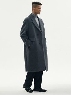 Editor's NotesThis classic single-breasted coat is designed for relaxed oversized silhouette and works well for any looks. It's tailored from high-quality wool-blend certified by wool mark company. - Notch lapels- Button fastenings- Two front flap pockets and side pockets- Drop shoulder- Single vent- Oversized fitMeasurements (in.) 95 / 100 / 105 / 110- Total Length: 44.1 in. / 44.9 in. / 45.7 in. / 46.5 in. - Shoulder: 20.5 in. / 21.3 in. / 22.0 in. / 22.8 in. - Chest: 23.6 in. / 24.6 in. / 25.6 in. / 26.6 in. - Sleeve Length: 23.8 in. / 24.4 in. / 25.0 in. / 25.6 in. Model Info: 6' 1.2, 143.3 lbs / Fitting size Top 105, Bottom 32Composition & Care- 90% Wool, 10% Nylon- Dry cleanDesigner- by TNGT Classic Oversized Pea Coat With Pockets, Winter Business Casual Outerwear With Pressed Crease, Classic Outerwear With Concealed Placket And Straight Hem, Classic Outerwear With Straight Hem And Concealed Placket, Classic Winter Outerwear With Pressed Crease, Oversized Single-breasted Pea Coat For Business, Classic Oversized Pea Coat With Lapel Collar, Oversized Classic Pea Coat With Lapel Collar, Classic Oversized Outerwear For Business