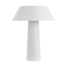 a white table lamp on a white background