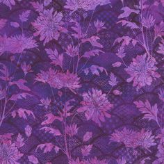 an image of purple flowers on a dark blue and pink background with white lines in the middle