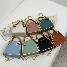 Chain Pop Women Bag Trendy Square Box Bag For Shopping, Trendy Square Box Bag With Detachable Handle, Trendy Bag With Chain Strap For Daily Use, Trendy Bags With Chain Strap For Daily Use, Chic Square Evening Bag With Large Capacity, Daily Use Rectangular Satchel With Chain Strap, Shopping Bag With Chain Strap And Top Handle, Top Handle Bags With Chain Strap For Shopping, Rectangular Satchel With Chain Strap For Daily Use