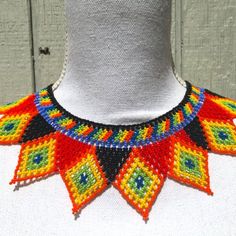 Handmade Mexican Huipil Bead Necklace - Huipil Folk Art Jewelry - Artesanias Handmade In Mexico Length (Approximate): 16 - 17 Inches Our Necklaces Are Handmade & May Have Slight Imperfections That Make Them Unique & One Of A Kind. Please Check Out The Photos & Feel Free To Send Us A Message If You Have Any Questions. Artisan Multicolor Adjustable Beaded Necklaces, Adjustable Multicolor Artisan Beaded Necklaces, Artisan Multicolor Beaded Necklaces For Festivals, Traditional Beaded Chain For Crafting, Handmade Adjustable Rainbow Beaded Necklaces, Handmade Artisan Rainbow Necklace, Unique Beaded Necklaces For Festivals, Handmade Colorful Adjustable Beaded Necklaces, Artisan Red Beaded Necklaces For Crafting