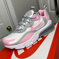 White/Pink/Smokey Gray. Women’s 5. Never Worn, Too Big For Me. Nike Air Max Verona, Air Max Verona, Nike Air Max Dia, Nike Air Max White, Nike Air Max 270 React, Air Max 270 React, 270 React, Shoes Nike Air, Air Max Thea