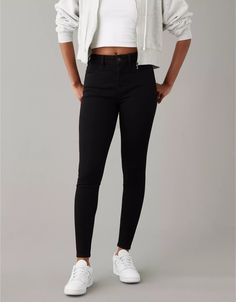 AE Dream High-Waisted Jegging Casual High Rise High Stretch Bottoms, Casual High Rise Bottoms With High Stretch, Chic Stretch Jeggings For Everyday, Versatile High Rise Stretch Pants, Versatile High-rise Stretch Pants, Versatile Stretch High-rise Pants, Stretch Mid-rise Cotton Jeggings, High Rise High Stretch Pants, Versatile Stretch High-waisted Jeans