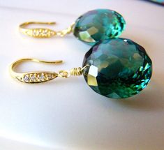 Green Amethyst Gold Pave Dangle Earrings.  Bold Gemstone jewelry.  Statement earrings.  Amethysts. Green Amethyst Jewelry, February Gemstone, Earrings Bold, Green Aquamarine, Earrings Luxury, Amethyst Gold, Jewelry Statement, Green Amethyst, Amethyst Stone