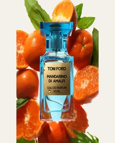 Fragrance Family: Fresh
  Scent Type: Fresh Citrus amp; Fruits
  Key Notes: Mandarin Oil Italy Orpur, Basil, Shiso Leaf Accord
  
  Fragrance Description:
  Toniclike citrus, aromatic herbs, wildflowers and nightblooming flowers create a luminous, textured fragrance that is as blissful as retreating to a whitewashed Amalfi villa. An invitation into a Mediterranean idyll, where Italian coastal ingredients perfume the evening air.
  
  About the Fragrance:
  "Mandarino Di Amalfi introduces an effervescent citrus paired with mint and thyme to create a textural scent story. Every time I wear it, it instantly transports me to the first time I was in Amalfi."  Tom Ford
  
  About the Bottle:
  Mandarino di Amalfi is contained in a skyblue bottle. Capped with a goldtone metal inset, the 1.7 oz. f Night Blooming Flowers, Tom Ford Private Blend, Fragrances Perfume Woman, Perfume Collection Fragrance, Tom Ford Beauty, Perfume Scents, Perfume Lover, Luxury Perfume, Fresh Fragrances