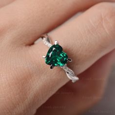 ◆ The ring is handcrafted from sterling silver and decorated with a dazzling 8*8 mm Lab Grown Emerald and CZs. It is suitable for engagement/anniversary/daily occasion. ◆ Production Description: Main stone Type: Lab Grown Emerald Main Stone Shape: Heart Cut Main Stone Size: 8*8 mm(1.59ct) Side stone: CZ Metal: 925 Sterling silver - Other options available in the drop down menu ◆ Customization: √Free for Add Engraving √Other Metal Type Available √Other Gemstones & Shapes Available √Personaliz Heart-shaped Emerald Rings For Wedding, Elegant Heart-shaped Emerald Ring For Anniversary, Elegant Emerald Heart Cut Rings, Moissanite Heart Cut Diamond Ring For Proposal, Elegant Heart Cut Crystal Ring Gift, Heart Cut Moissanite Diamond Ring For Proposal, Elegant Heart Shaped Emerald Ring For May Birthstone, Elegant Heart-shaped Emerald Ring For May Birthstone, Diamond Birthstone Ring For Proposal