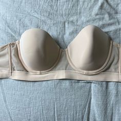 Worn A Handful Of Times. Has The Ability To Be A Strapped Bra As Well And Comes With The Original, Unused Straps. Fitted Strapless Bra Partially Lined, Fitted Partially Lined Strapless Bra, Strapless Partially Lined Bra, Strapless Bra, Women's Intimates, The Original, Bra, Cream, The Originals