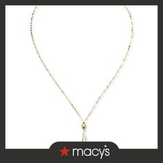 in stock Elegant Tarnish Resistant Lariat Jewelry, Elegant Tarnish-resistant Lariat Jewelry, Fine Jewelry Lariat Necklace With Adjustable Chain, Elegant Lariat Necklace, Tarnish Resistant, Elegant Tarnish Resistant Lariat Necklaces, Elegant Tarnish Resistant Lariat Necklace, Macy's 14k Gold Dangle Jewelry, Adjustable Yellow Gold Box Chain Necklace, Adjustable Lariat Fine Jewelry