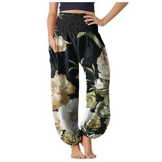 Women Comfy Boho Loose Yoga Pants Hippie Fitness Sport Lounge Pants With Pockets Boho Pajamas, Boho Yoga Pants, Sarouel Pants, Plus Size Cargo, Pant Trousers Women, Pajama Lounge, Boho Yoga, Plus Size Cargo Pants, Yoga Legging