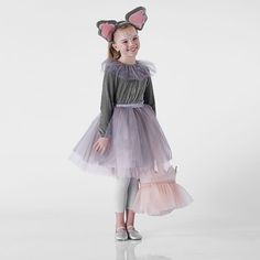 No Longer Available At Pottery Barn Your Safari Lover Will Cherish Our Elephant Tutu Costume. Adorned With Whimsical Accents Like Glitter And Layers Of Tulle, It’s Bound To Be A Dress-Up Favorite. The Headband Is Made Of Velvet So They’re Comfortable And Cute. Plus, It’s Hypoallergenic So It’s Safer For Your Child. Details That Matter * Three-Piece Design Includes Top, Tutu And Headpiece. * The Long-Sleeved Top Is Made From A Luxurious Stretch Polyester Velour And Features Tulle Softly Layered A Deguisement Derniere Minute, Fawn Costume, Halloween Tutu Costumes, Original Halloween Costumes, Kitty Costume, Halloween Tutu, Diy Halloween Costumes For Kids, Homemade Halloween Costumes, Cat Costume