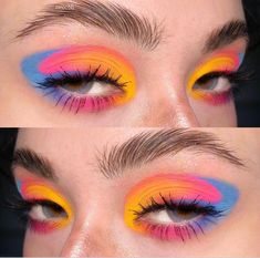 Exotic Eye Makeup, Western Makeup, Kim Makeup, Pride Makeup, Face Paint Makeup, Pinterest Makeup, Unique Makeup