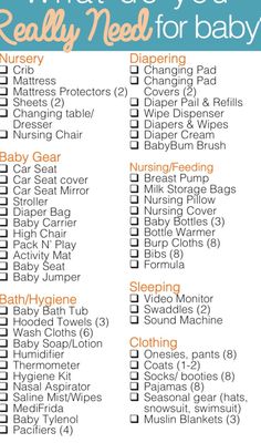 what do you really need for baby's nap time? printable checklist