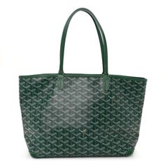 This is an authentic GOYARD Goyardine Artois PM in Green.This tote is crafted with the classic Goyard goyardine chevron-coated canvas. The bag features leather strap handles, a leather top border, and base trim. The top zipperopens to a spacious beige interior with a hanging patch pocket. Green Coated Canvas Bags With Leather Trim, Designer Green Coated Canvas Shoulder Bag, Green Bag With Leather Trim For Shopping, Green Bags With Leather Trim For Shopping, Green Coated Canvas Shoulder Bag For Errands, Green Leather Trim Shoulder Bag For Shopping, Green Shoulder Bag With Leather Trim For Shopping, Luxury Green Shoulder Bag With Leather Trim, Birthday Bags