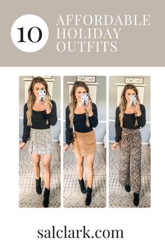 I wanted to share 10 Affordable Holiday, Christmas, and New Year's Eve outfits. These outfits are perfect for a Holiday party or a casual Christmas or holiday with your family! Abercrombie Jeans, Quay Sunglasses, Bachelorette Weekend, Weekend Outfit, Distressed Black Jeans, Madden Girl, Fall Sweaters