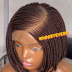 At  WiggsbyEverr  be sure to get your natural looking braided wigs, protective braided Hairstyles, that Save your Edges, while at the same time saving you time, money and getting you ready in a matter of minutes?  *WIG QUALITY IS GUARANTEED Having Alopecia/hair loss we got you covered, our hair laces are suitable and comfortable for your hair needs. A quality braided wig from Wigsbyeverr will help restore confidence giving you the opportunity to wear your favourite braid styles. PLEASE LEAVE THE French Braid Bob Short Hair, Short Box Braids Bob, Short Bob Braids, Closure Bob, Kanekalon Braiding Hair, Braids Wigs, Wigs Short, Bob Braids, Braided Wigs