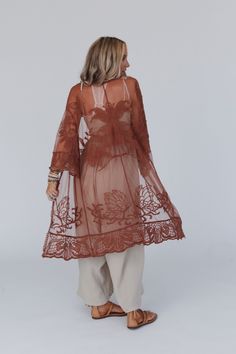 With its intricate design and comfortable fit, the Butterfly Beach Kimono is the perfect addition to any boho wardrobe! Sheer mesh fabric with so pretty embroidered lace details Relaxed and loose kimono style silhouette Classic open - front closure with a front self - tie detail that can be worn open or closed Intricate butterfly and flower lave details for a charming and boho look Your favorite boho outfit pair with: Cecily Tie Back Tiered Mini Dress, Carson Charmed Bracelet Set, Walk This Way Spring Festival Lace Cover-up, Spring Sheer Long Sleeve Kimono, Spring Festival Sheer Cover-up, Spring Beach Cover-up With Lace Trim, Bohemian Lace Cover-up With Lace Patchwork, Bohemian Lace Cover-up With Lace Trim, Spring Lace Trim Beach Cover-up, Bohemian Sheer Cover-up For Spring, Lace Cover-up With Lace Trim