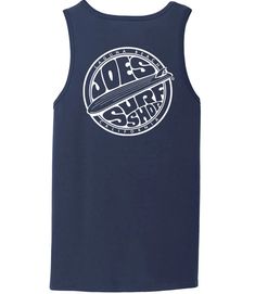 Say hello to summer with Joe's Surf Shop Fins Up Beach Tank Top - the perfect tank to make your beach days even more fun! With a soft and comfy fabric, this tank top will have you ready to ride the waves in style. From the sand to the sun, this tank is the ideal way to make sure your summer days are bright. Classic 5.4-ounce 100% Cotton Tank Top Athletic Heather 90/10 Cotton/Poly Printed in the USA Ringer Tank Top Free Shipping on US orders 75$+ Beach Letter Print Tank Top, Summer Graphic Print Crew Neck Tank Top, Graphic Print Crew Neck Tank Top For Summer, Summer Cotton Racerback Vest, Beach Sleeveless Tank Top With Letter Print, Casual Beach Tank Muscle Tee, Casual Beach Muscle Tank Tee, Sleeveless Letter Print Tank Top For Beach, Summer Sleeveless Vest With Letter Print