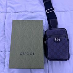 Still In Great Condition The Inside Of The Bag Has Some Very Very Small Stains But The Outside Of The Bag Is Perfect ! Price Is Negotiable !!! Give Me Your Best Offer !!! Mens Gucci Bags, Gucci Men Bag, Gucci Crossbody Bag Men, Gucci Men, Gucci Bag, Blue Black, Give It To Me, Gucci, Blue