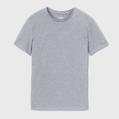 Medium Tall Gray Crewneck Tee Soft Cotton Blend For All-Day Comfort Timeless Style, Easy To Mix And Match Short Sleeves, Standard Fit Silhouette Solid Color For A Clean, Simple Look Machine Washable, Tumble Dry Friendly Gray Crewneck, Simple Look, Grey Crewneck, Casual Fit, Knit Shirt, Mens Big And Tall, Shorts With Pockets, Casual Fits, Mix And Match