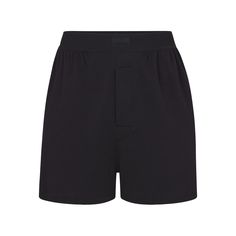 BOYFRIEND LOOSE BOXER | ONYX Relaxed Fit Short Boxer Briefs For Loungewear, Black Pajama Shorts For Lounging, Black Short Length Pajama Shorts For Lounging, Black Relaxed Fit Pajama Shorts, Black Boxer Briefs With Built-in Shorts For Loungewear, Black Boxer Briefs For Loungewear, Black Short Boxer Briefs For Loungewear, Boxer Silhouette, Boyfriend T Shirt