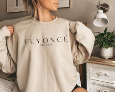 Feyonce Sweatshirt and Hoodie, Unisex Feyonce Hodie and Sweatshirt, Engagement Gift Sweatshirt, Hoodie Sweatshirt Gift for Fiancee fiance sweatshirt, custom date engaged, engagement gifts, bride to be bridal, shower party mrs, future mrs name, niece mom mother, winter fall weather, wedding day shirt, fiancee est 2023 her, newly new for woman, fiance shirt V Neck Shirts, Future Mrs, Gymnast, Look Plus, Shiba Inu, Our Lady, Sweatshirt Hoodie, Mom Shirts, Namaste