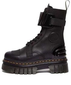 Dr.Martens Audrick 10-Eye Alternative Leather Lace Up Boots 'Black' 30970001 Outfits With Platform Boots, Punk Mens Fashion, Combat Boots For Men, Shoe Reference, Dr Martens Audrick, Alt Shoes, Shopping List Clothes, White Combat Boots, Combat Boots Men