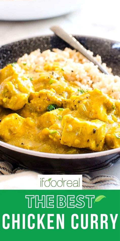 Recipes That Use Curry Powder, Thai Curry Powder Recipes, Yellow Curry Powder Recipes, Mediterranean Curry Chicken, Yellow Chicken Curry Recipe Easy, Chicken With Curry Sauce, Chicken Curry Recipe No Coconut Milk, Curry Powder Recipes Easy, Chicken Rice Curry