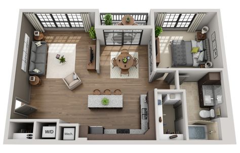 Small Apartment Floor Plans, 3d Floor Plans, Small House Layout, Apartment Floor Plan, House Floor Design, Small House Floor Plans, Sims 4 House Design, Apartment Floor Plans, Sims House Plans