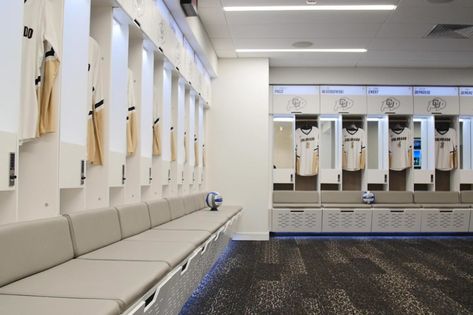 Colorado Buffaloes Volleyball Lockers - SHIELD Lockers Football Locker Room, Athletic Locker, Volleyball Locker, Sports Locker, Locker Designs, Sophisticated Furniture, Individual Space, Strategic Goals, The Locker Room