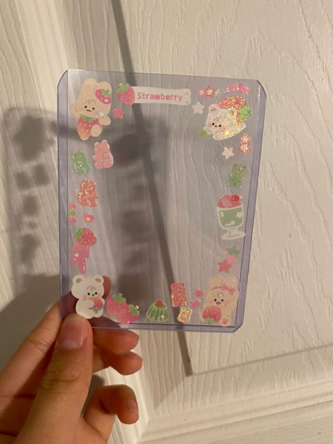 Top Loader Deco Kpop Simple, Pc Decoration Kpop, Top Loader Deco Kpop, Korean Stickers Kpop, Toploader Stickers, Toploader Decor, Binder Decoration, Photocard Deco, Top Decor Ideas