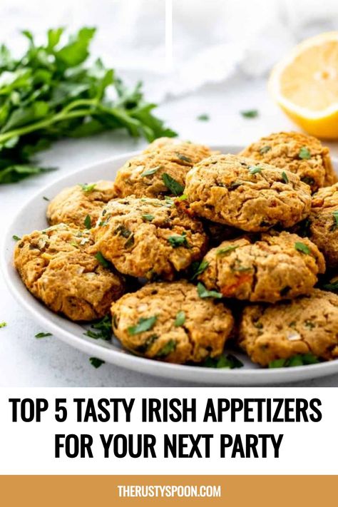 Tasty Irish Appetizers Irish Themed Appetizers, Irish Appetizers Easy, Irish Appetizers, Rusty Spoon, Creamy Potato Leek Soup, Cheese Stuffed Mushrooms, Baked Falafel, Beer Cheese Dip, Cocktail Appetizers