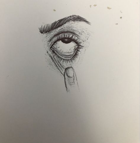 Actually proud of myself for drawing this with a ballpoint black pen without the use of a pencil. I used my own eye as a reference :D. Pulling Down Eyelid Drawing, Eye Pulled Down Reference, Finger Pulling Eye Down Drawing, Eye Being Pulled Down Drawing, Eye Roll Drawing Reference, Hand Coming Out Of Eye, Hand Pulling Eye Down Drawing, Weird Eye Drawing, Pulling Eyes Down Drawing